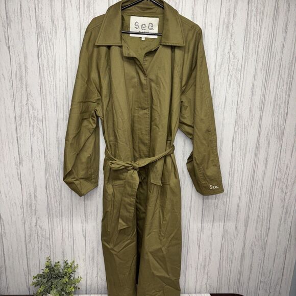 Womens Size XL SEA New York Trench Coat - Picture 1 of 11